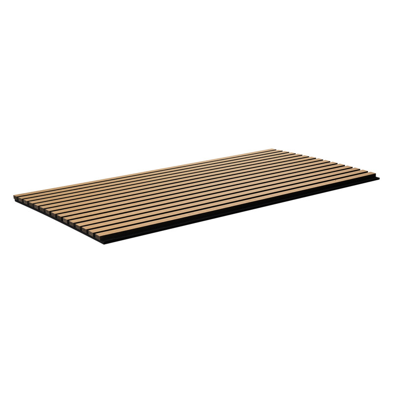 Wood Slat Acoustic Panels for Modern Wall Decor, Light Oak, 2.1cm H x 120cm W x 60cm D