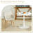 3-Piece Modern Round Dining Table Set With Upholstered Armchairs, Mid-Century Kitchen & Dining Furniture-1416680916