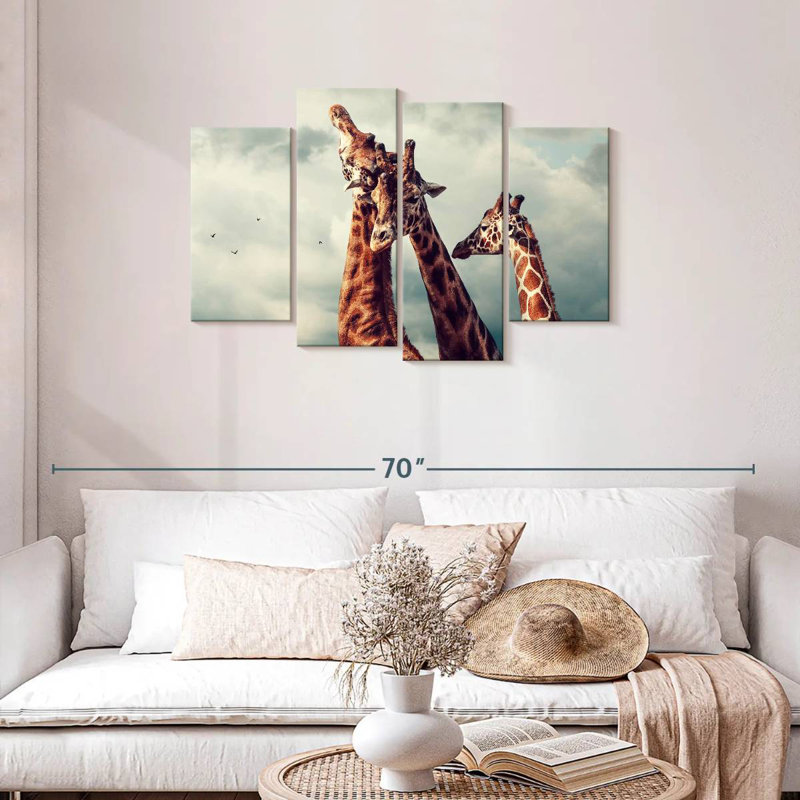 «Brampt Giraffe Family Bonding», H 27 po x l 43 po