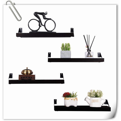 Ardie 4 Piece Wood Floating Shelf