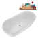 67" Streamline Soaking Freestanding Tub and Tray With Internal Drain