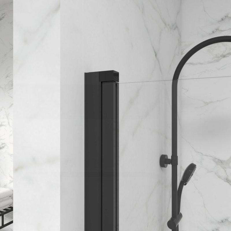 Bathtub Screen Panel Shower Door 180° Pivot