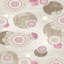 Tapis rose / beige en polyester tissé à la machine Woollard-1731237084