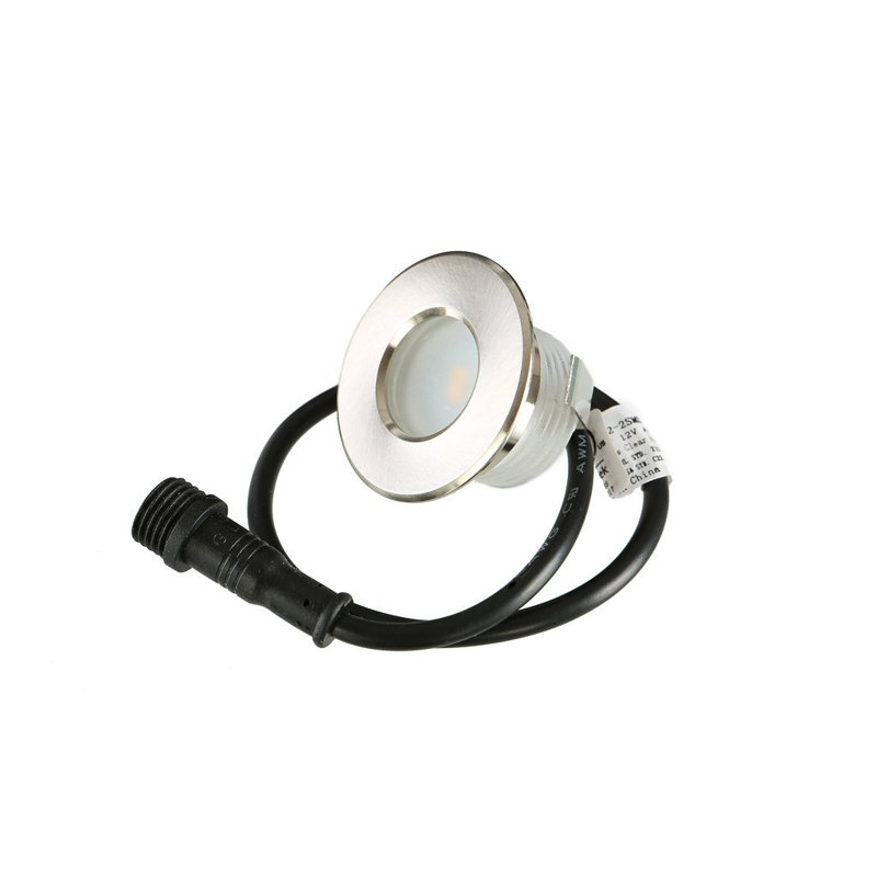 Luminaire d'extérieur encastré, Nickel brossé