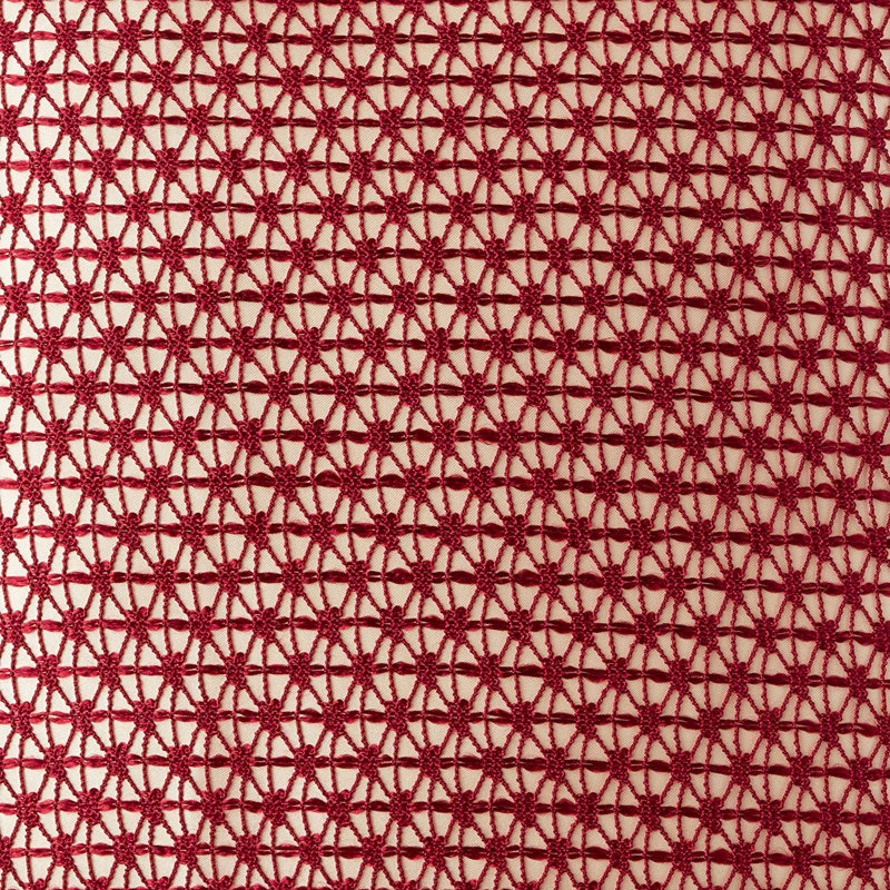 Lin Marvelous Marvelous, Bourgogne, Housse de coussin seulement - sans coussin