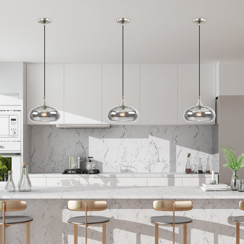 Averly 1 - Light Brushed Nickel Pendant