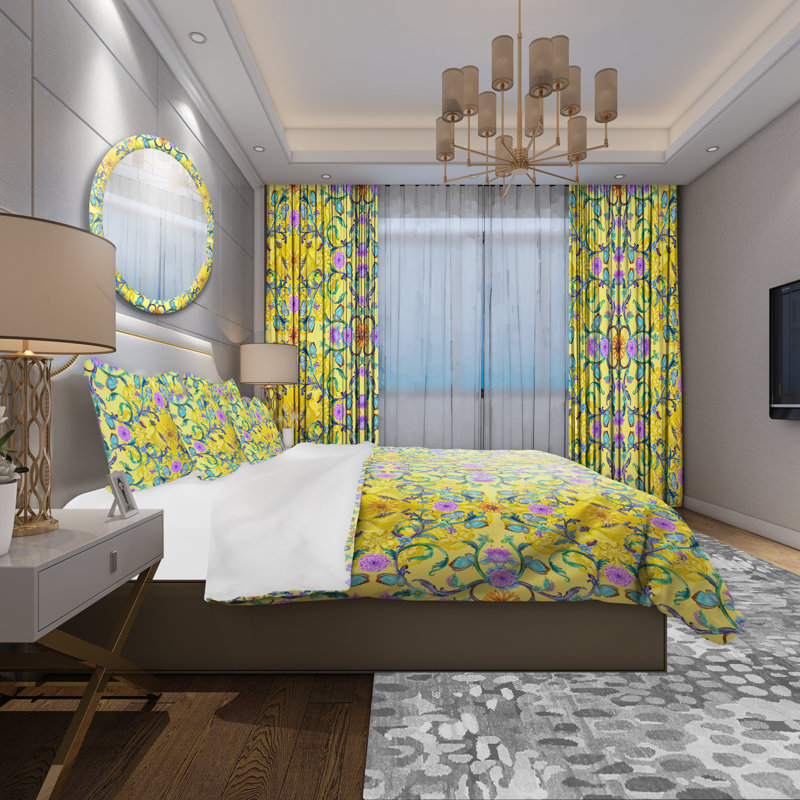 Ensemble de housse de couette bohémien, Housse simple + 1 taie décorative