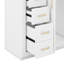Meuble-lavabo sur pied 36 po avec lavabo en céramique, armoire de rangement moderne à 3 tiroirs et 2 portes-1231780291