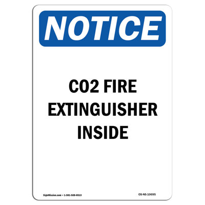 Co2 Fire Extinguisher Inside Sign