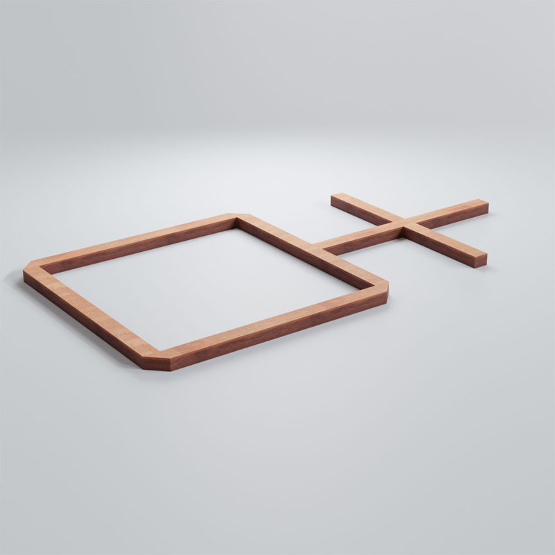 Panneaux muraux en bois Burnett, H 15 3/8 po x l 28 7/8 po x P 1/4 po, Cerise