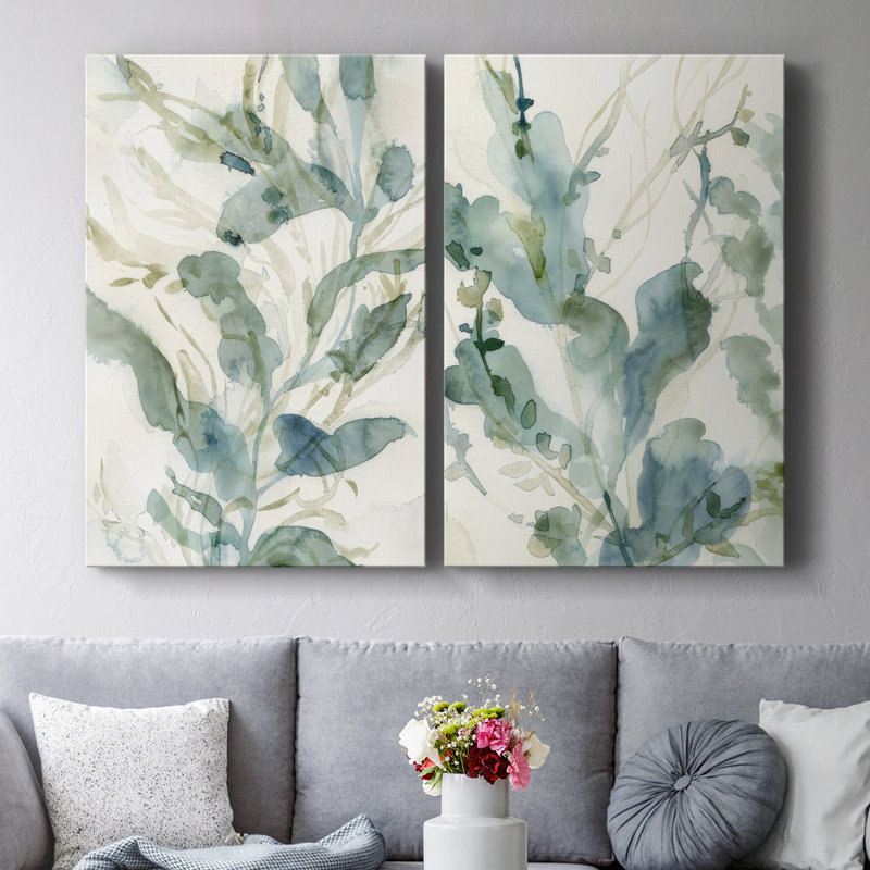 Underwater Botany III - Toile tendue avec châssis de qualité supérieure - Prêt à accrocher, H 27 po x l 36 po