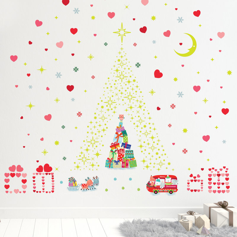 Glow Stars Abstract Non-Wall Damaging Wall Decal