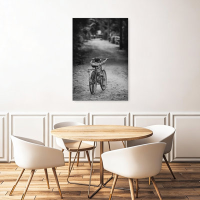 Reproduction d'art d'enfant en vélo
