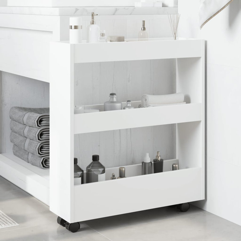 Storage Serving Cart, White