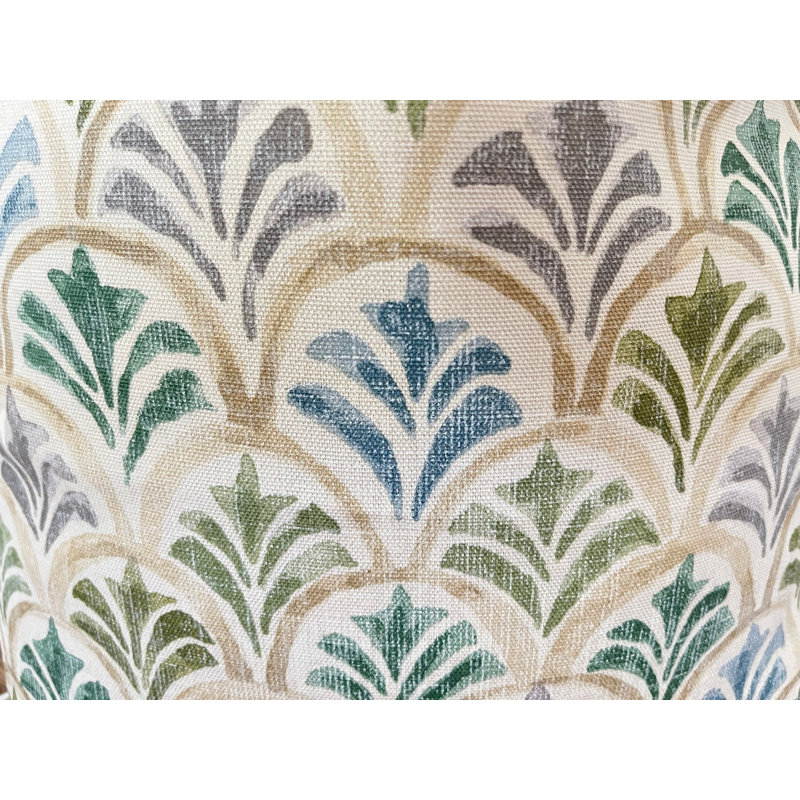  Housse de coussin en coton, 21,5 po x 21,5 po, Vert / bleu, Géométrique