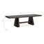 Table de salle à manger extensible à double piédestal avec 6 chaises d'appoint rembourrées et buffet-996135623