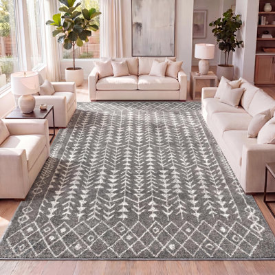 Tapis gris / crème Ziri