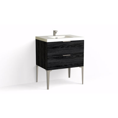 Avila 30" W Freestanding Single Bathroom Vanity with Dean Leg