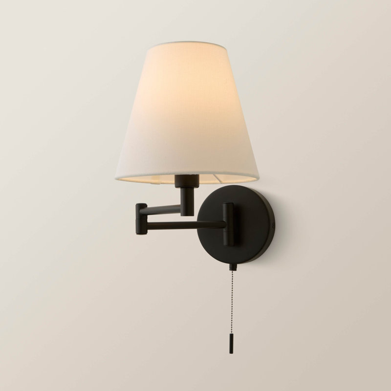 Swing Arm Sconce, 1, Yes, Matte Black