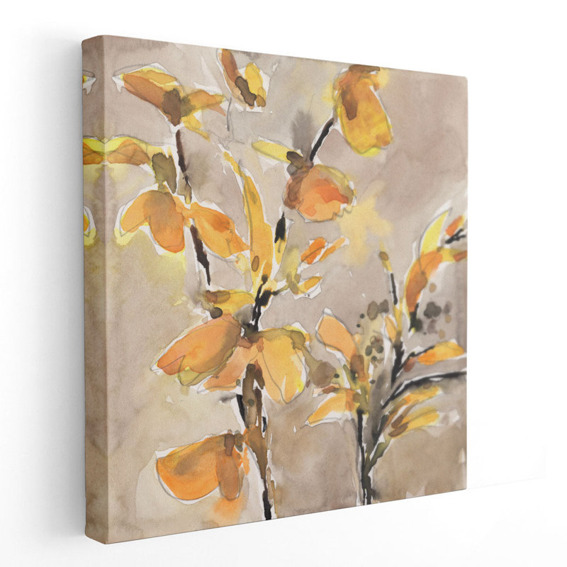 «Ginkgo Leaf Moment I», reproduction d'art sur toile, H 12 po x l 12 po