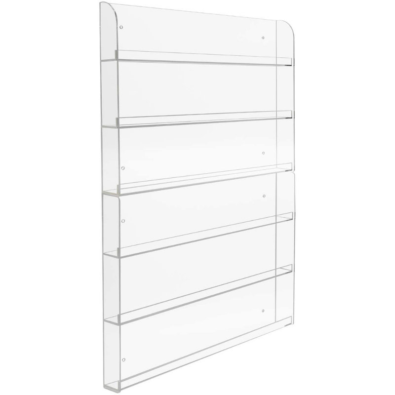 Clear Acrylic 6-Tier Nail Polish Wall Rack Display
