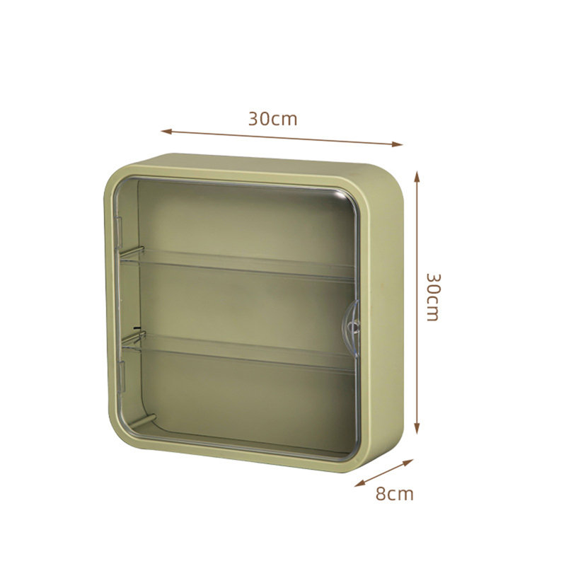 Vitrine transparente pour figurines murales et de bureau, Vert