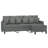 Sofa Chair with Footstool Accent Upholstered Living Room Chair Fabric-1331663783