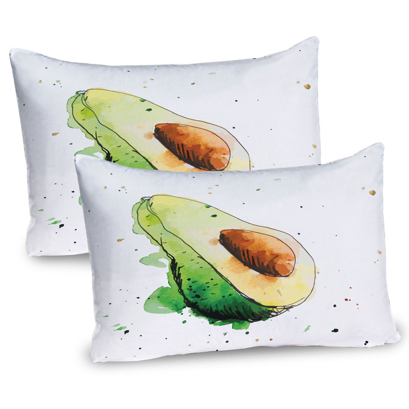 Ensemble de 2 taies décoratives à motif d'avocat Ambesonne Ambesonne, H 20 po x l 36 po