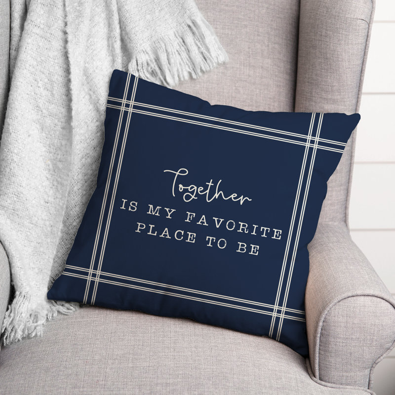 Housse de coussin carrée extérieure favorite place, Bleu