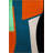 Blue-Orange Themed Multi-Colored Mixed Shape Patterned Modern Decorative Rug-63756086