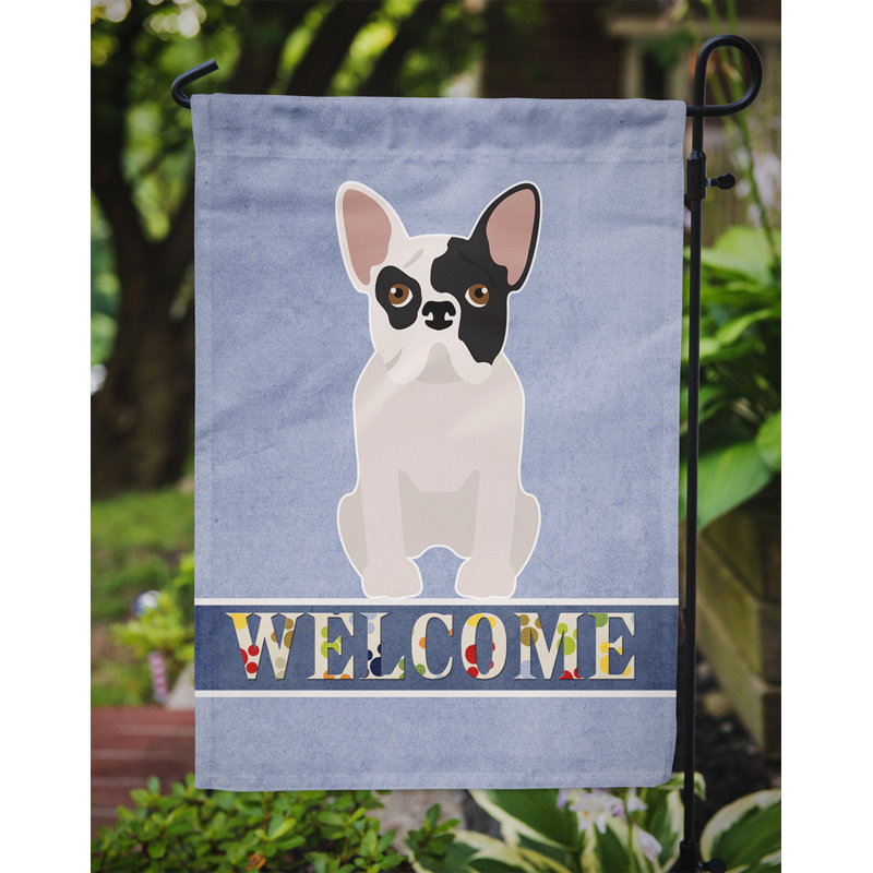 Drapeau impérial Shih Tzu Welcome Garden taille 9EC59815D20042D399EE9FCE8498D299, Bouledogue français blanc