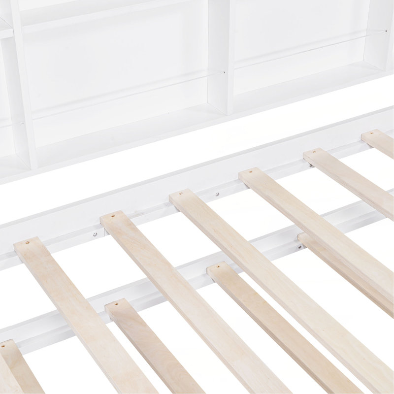 Lit en bois avec couchette, lit pour enfant avec tablette, Lit simple