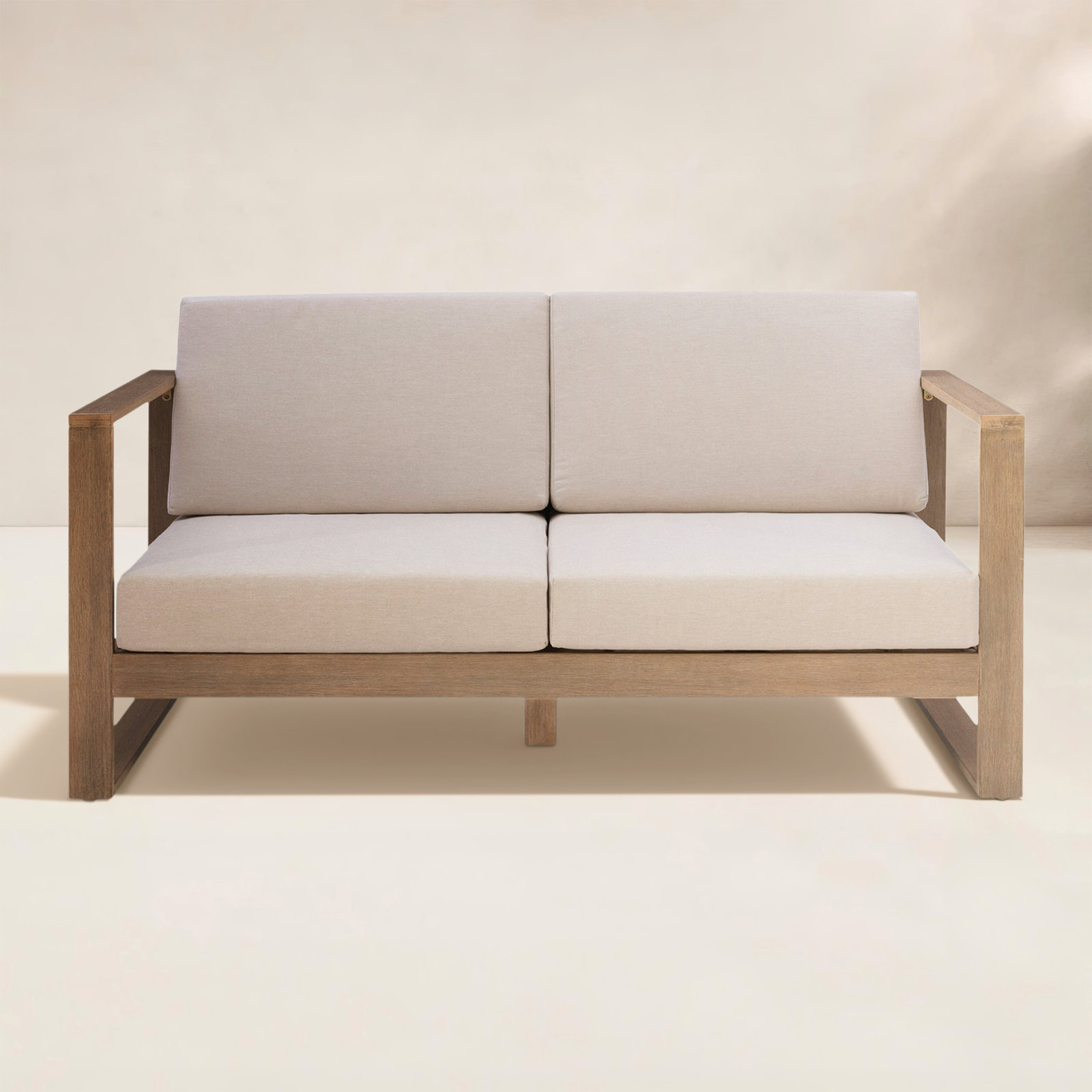 Cove 63" Eucalyptus Patio Loveseat