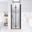 30 "X 72" Bifold Shower Door | 1/4 Inch Tempered Glass With Explosion-Proof Film | Matte Black | Aluminum Frame-124363227