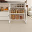 Îlot de cuisine avec table extensible et rotative, îlot de cuisine en bois avec 4 tiroirs-256335720