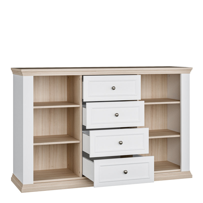 Pontypool 148.6cm Sideboard, White/Oak