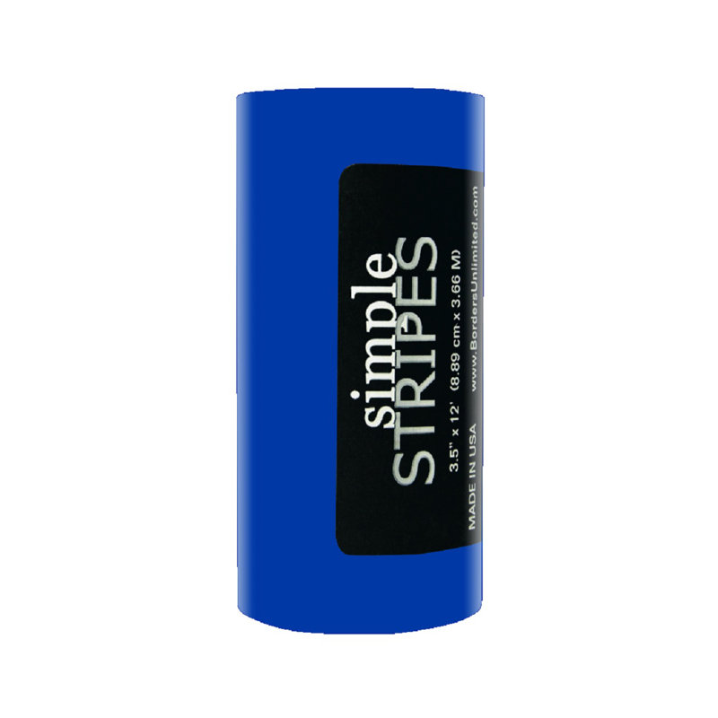 Adhésif décoratif rayures simples, Bleu royal