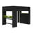 Full Size Gamer Loft Bed With Height-Adjustable Desk,Wardrobe And RGB Light-118612921