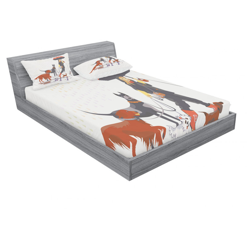 Microfiber Sheet Set, Queen Sheet Set with Fitted Sheet
