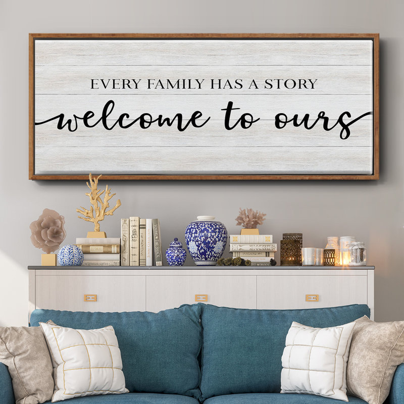 Family Story - toile encadrée, H 24 po x l 60 po