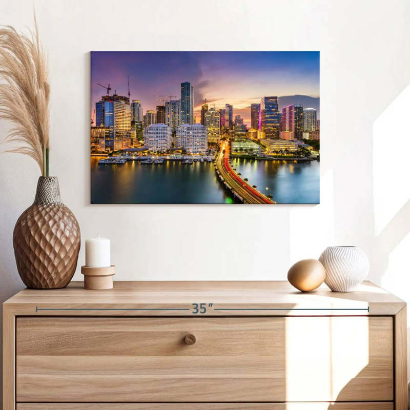 Sireci Miami Skyline, 16" H x 24" W