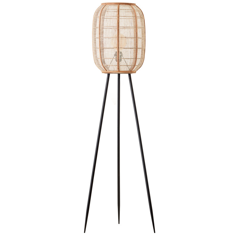 132.5Cm Black Tripod Floor Lamp