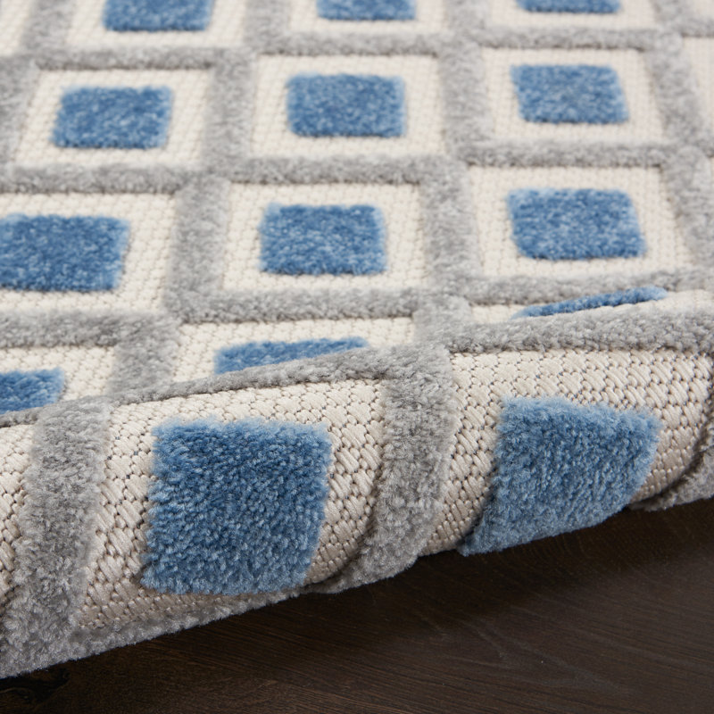 Amamda Geometric Indoor / Outdoor Rug, Round 4'