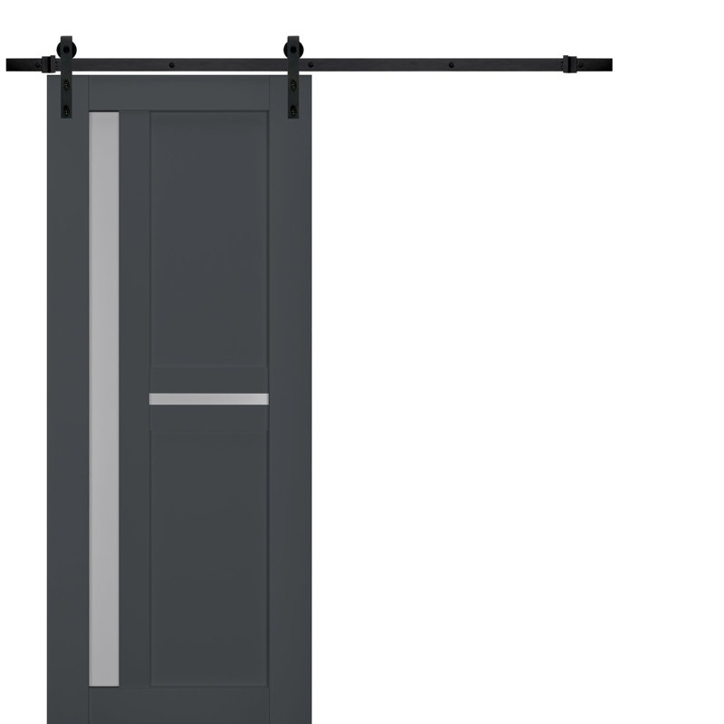 Porte de grange Veregio, Antracite, 24 po x 96 po