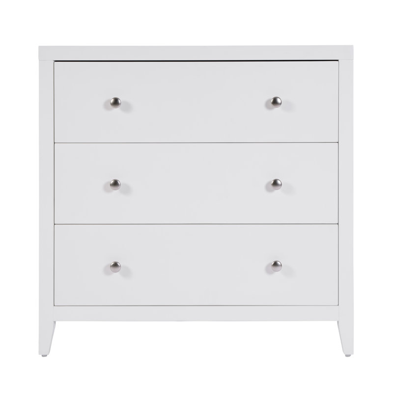 Commode rectangulaire 3 tiroirs Pettitt, Blanc