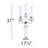 31'' H Crystal Floor Candelabra