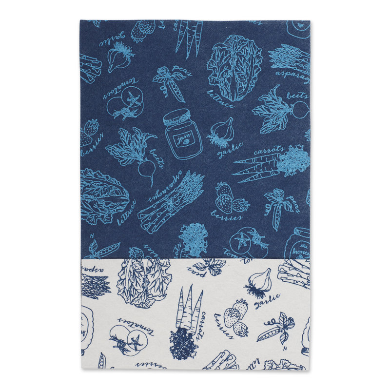 Addyline Market Print Fridge Liner, Blue