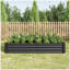 2 pots de jardin rectangulaires surélevés en métal noir 6 × 3 × 1Ft-620205997-620205987-620205990