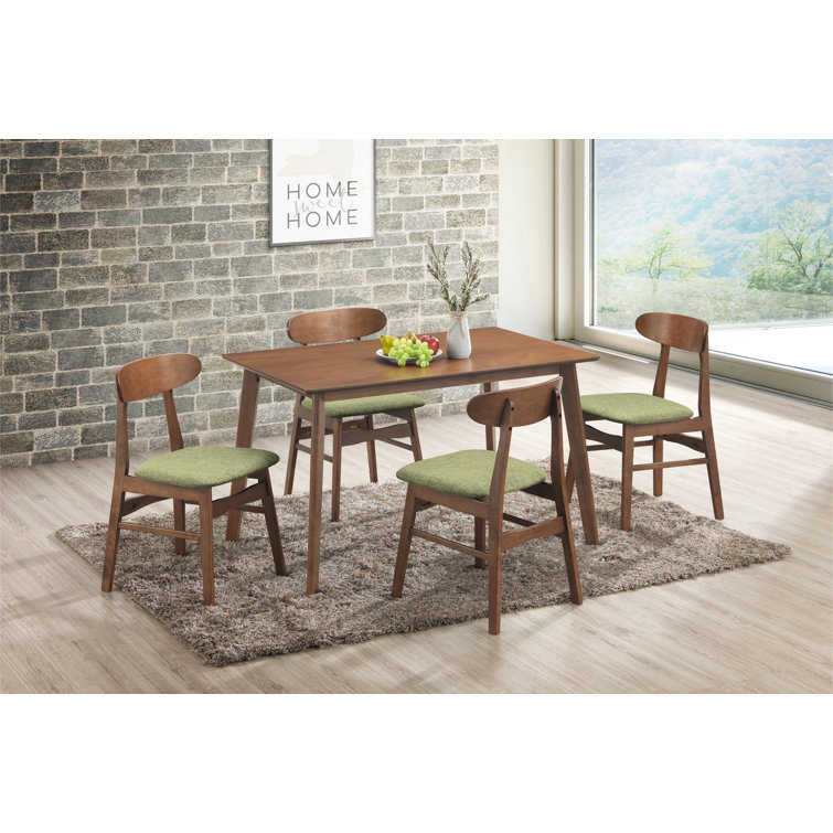Caveney Wood Dining Set with Rectangle Table and Chairs