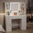 The vanity with LED mirror is equipped with a hair dryer rack, and the vanity in the bedroom and dressing room is equipped with a dressing pad-659267253